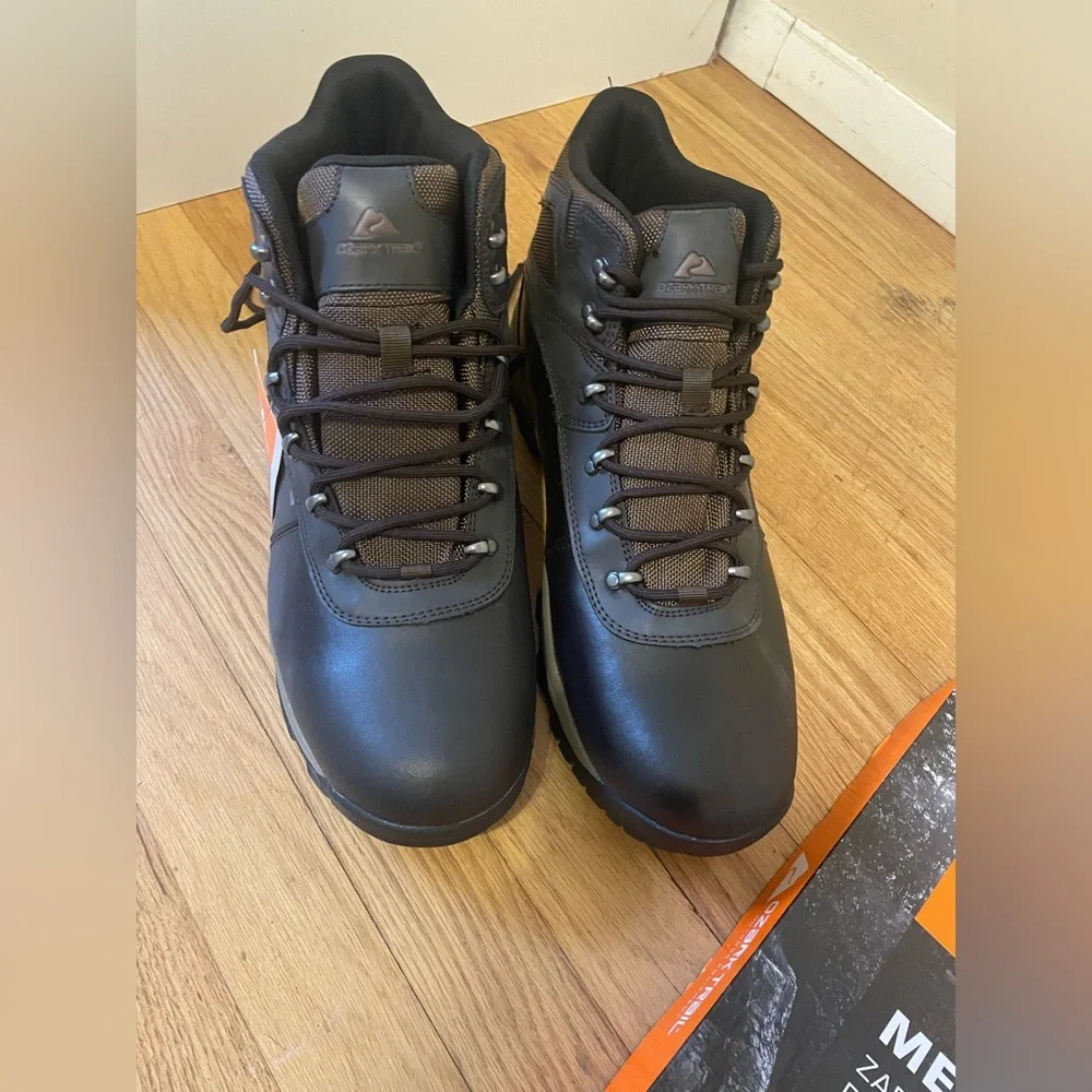 Ozark Trail Men's Size 14 47 Leather Waterproof Hiker Boots NWT IN BOX